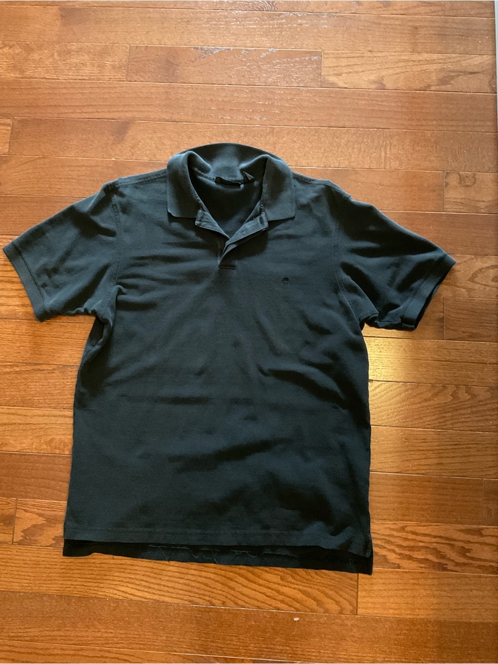 DKNY Men's Black Polo Shirt with Tonal Logo